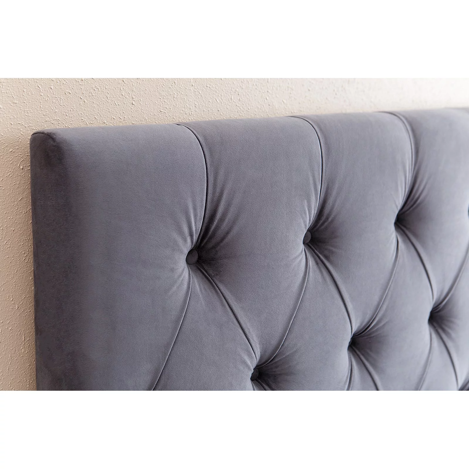 Abbyson Connie Velvet Upholstered Headboard - Full/Queen, Gray