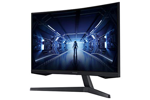 Samsung 34' Odyssey G5 Ultra-Wide Gaming Monitor with 1000R Curved Screen, 165Hz, 1ms, FreeSync Premium, Large Display, Eye Comfort, Multiple Ports, WQHD, LC34G55TWWNXZA, Black