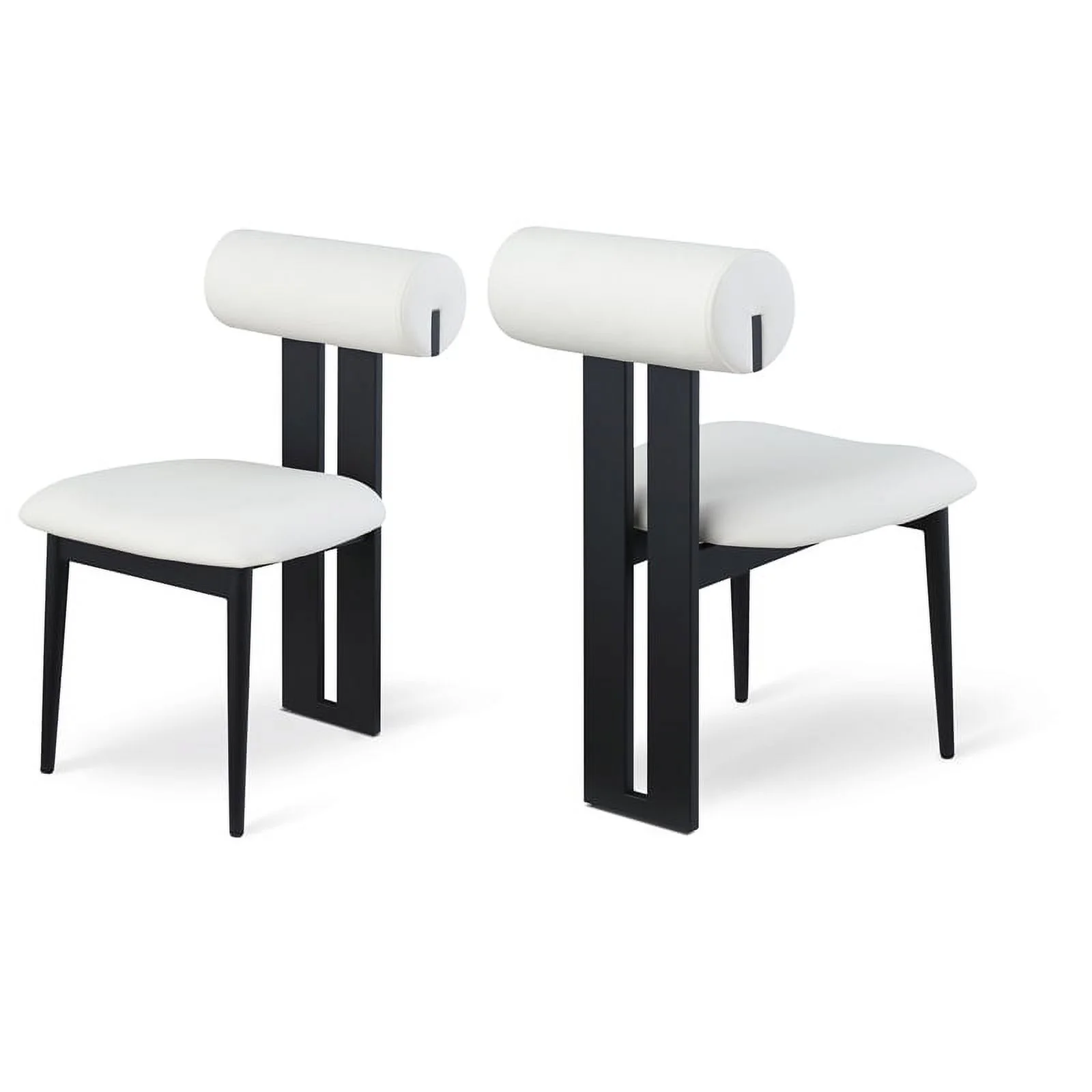 Meridian Furniture Dario Cream Vegan Leather Dining Chair (Set of 2)