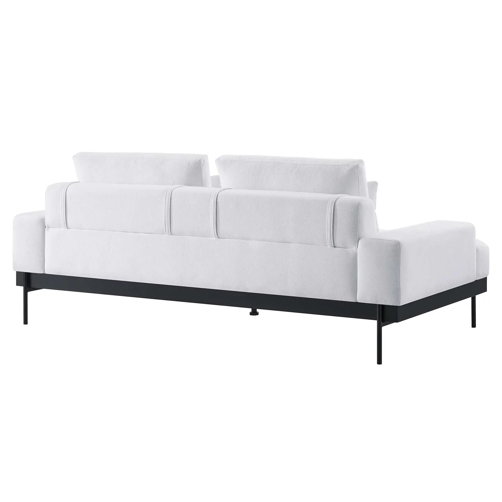 Modway Proximity Modern Style Upholstered Polyester Fabric Sofa in White