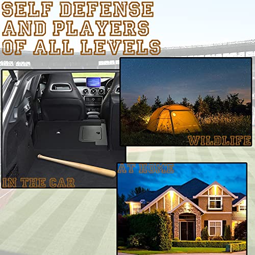 Genuine Solid Beech Wood Baseball Bat - 27 Inch 23 Oz - Tball Bat, Self Defense, Weight Training, and Pickup Games - Classic and Timeless Design - KOTIONOK