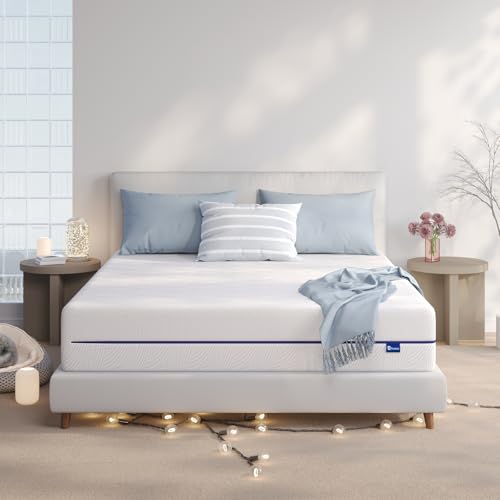 Avenco Queen Size Mattress, 10 Inch Gel Memory Foam Mattress Queen, Mattress in a Box for Fresh Sleep and Pressure Relief, Medium Firm Mattress with Motion Isolation, CertiPUR-US Certified
