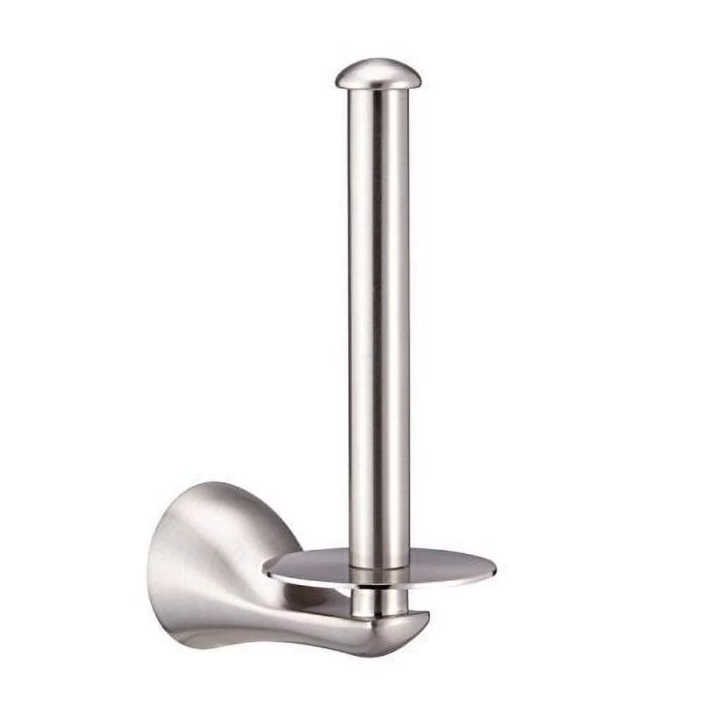 Designers Impressions 48598 Satin Nickel Vertical Toilet / Tissue Paper Holder