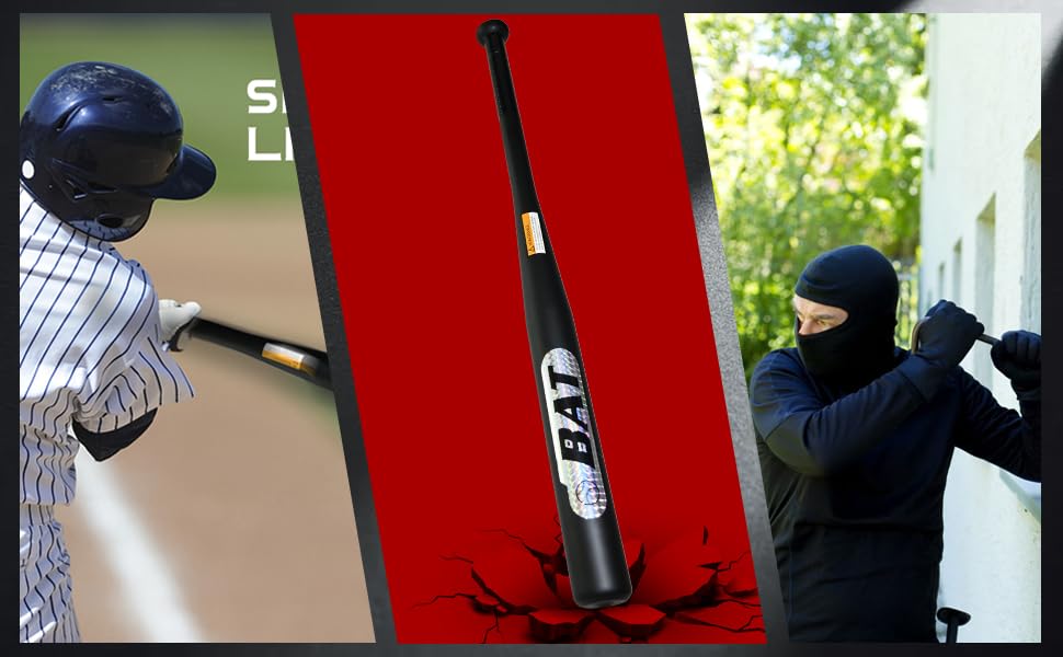 30in Baseball Bat, Alloy Steel Heavy Duty Weighted Baseball Bat, Metal Bats Black, 2in Barrel