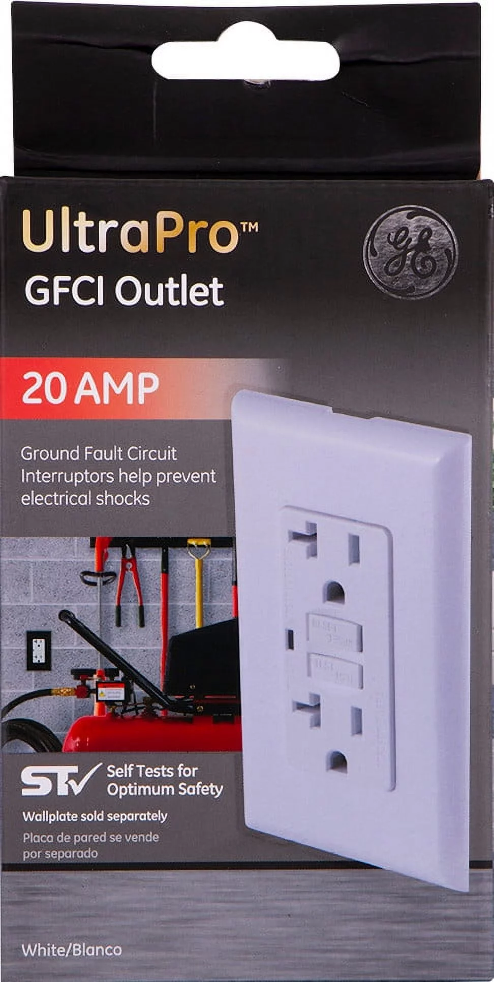 GE UltraPro 20A GFCI Outlet, White – 32077