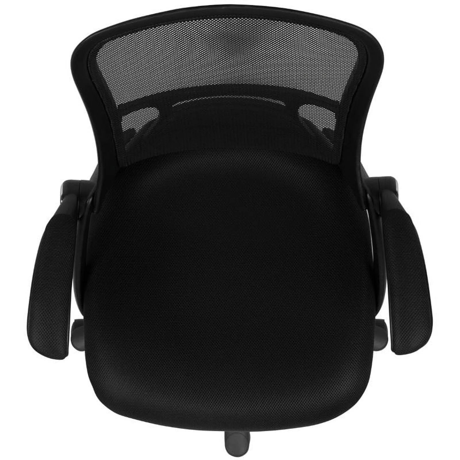 Flash Furniture High Back Black Mesh Ergonomic Swivel Office Chair with Black Frame and Flip-up Arms
