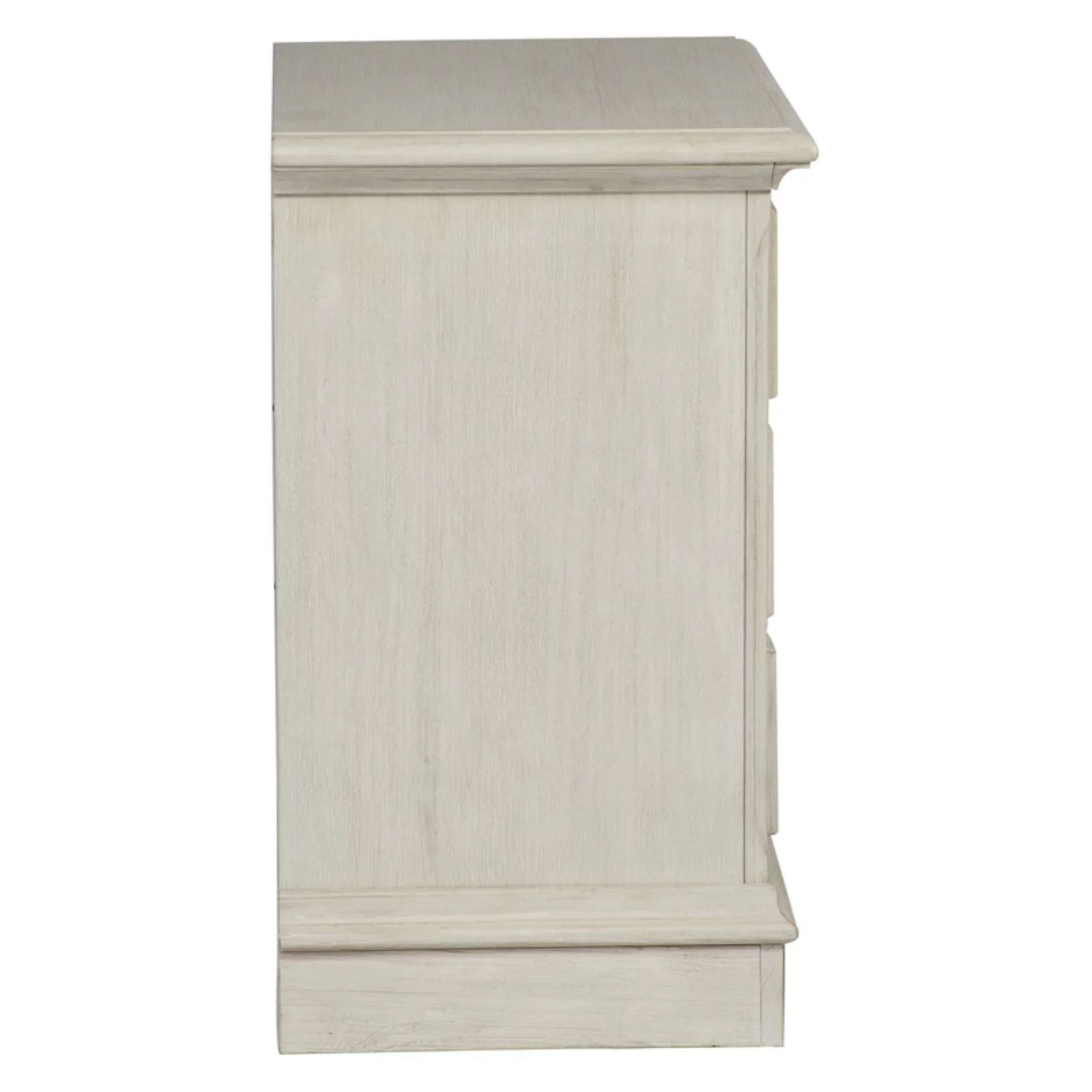 Bayside White 3 Drawer Night Stand