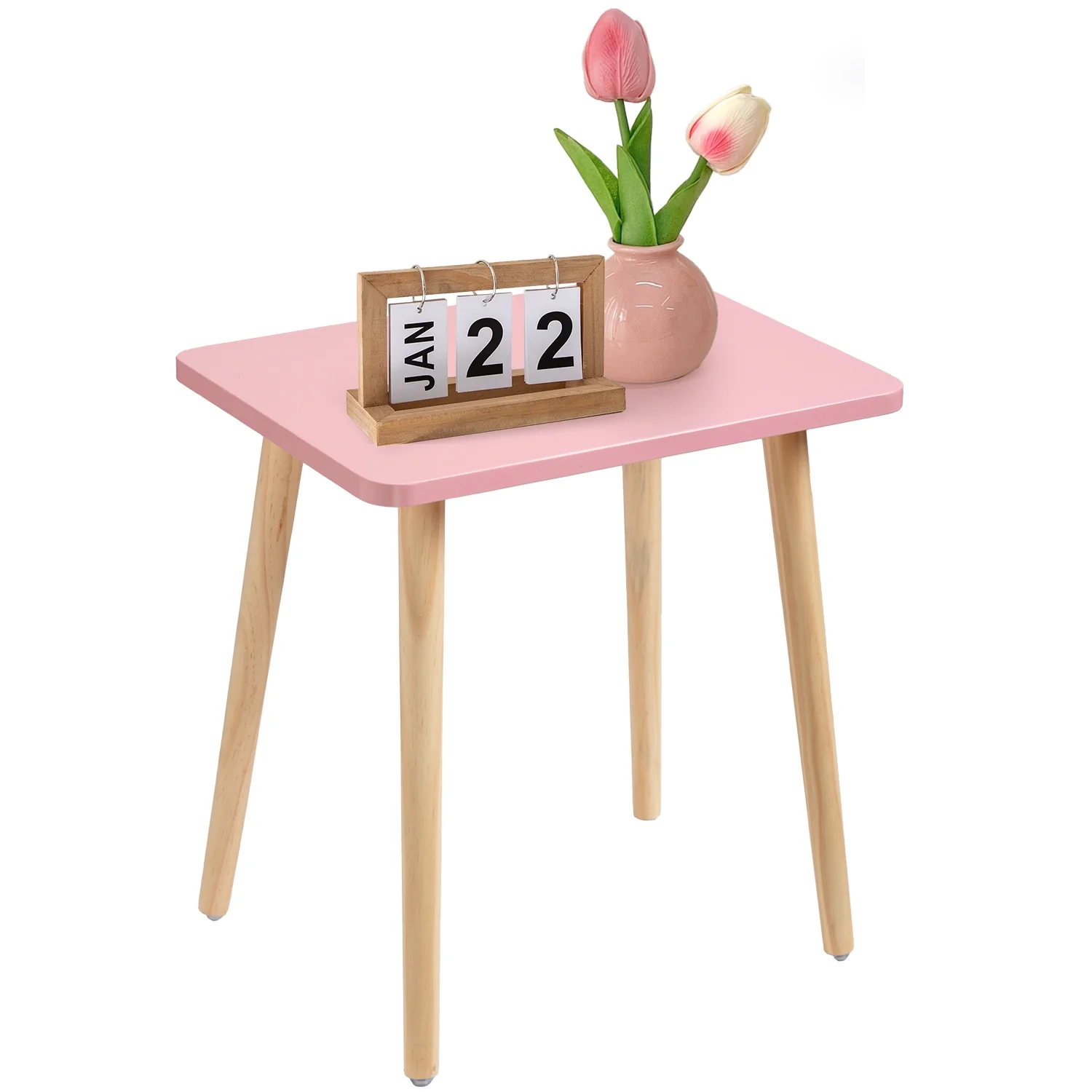 FORAOFUR Side Table Small End Table Accent Table, Modern Wooden Table Bedside Table for Living Room Bedroom Small Spaces 16.54