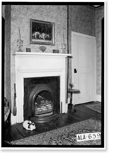 Historic Framed Print, J. Bruce Airey House, 1202 West Tuskeena Street, Wetumpka, Elmore County, AL - 7, 17-7/8