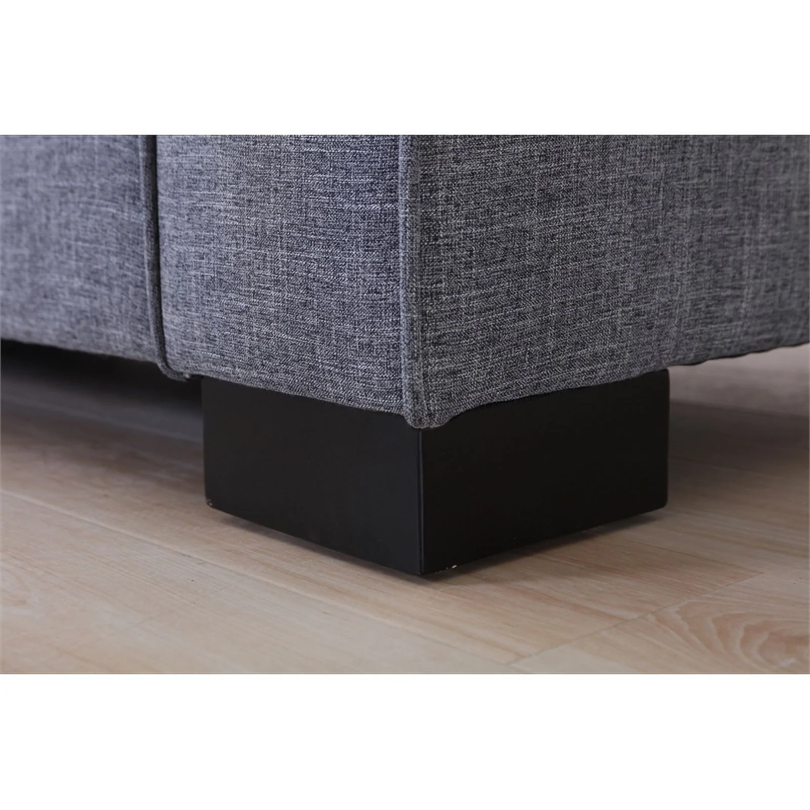 Legend Vansen Modern Fabric Living Room Sofa and Loveseat Set in Gray