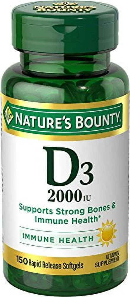 4 Pack - Nature's Bounty D-2000 IU Softgels 150 Soft Gels Each