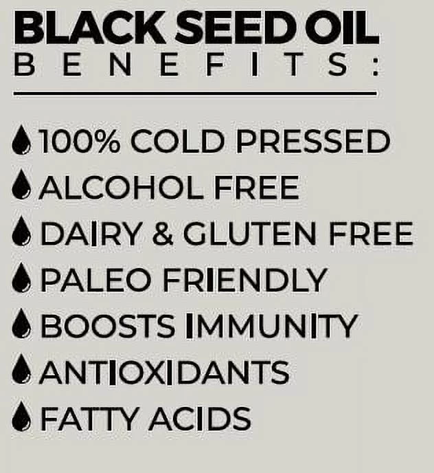 Country Farms Black Seed Oil Dietary Supplement, Black Cumin Seed Oil, Full Spectrum, Cold Pressed, 6 fl. oz., 35 Servings