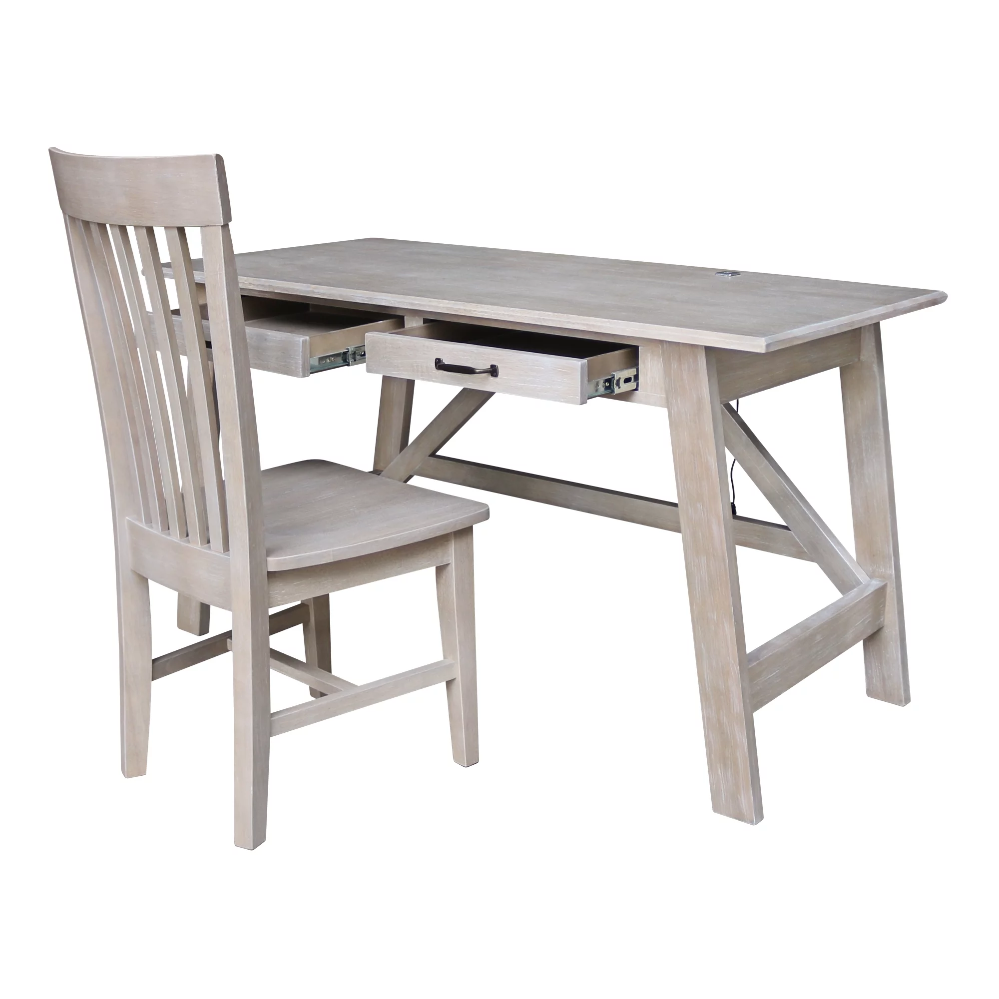 Serendipity Wood Desk with 2 Drawers and Chair