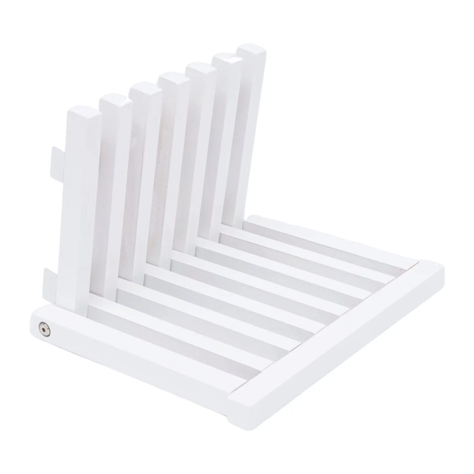 Oukaning Wall Mounted Folding Stool Chair Rubber Wood White Shower Seat Bench Load-bearing Capacity 220LBS 16x13.4in