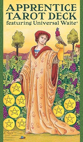 Apprentice Tarot Deck: 78 Cards for Beginners featuring Universal Waite® with Tarot Meanings & Keywords for Easy Learning, Colorful Visual Cues for Divination, Includes 36-Page Instruction Booklet