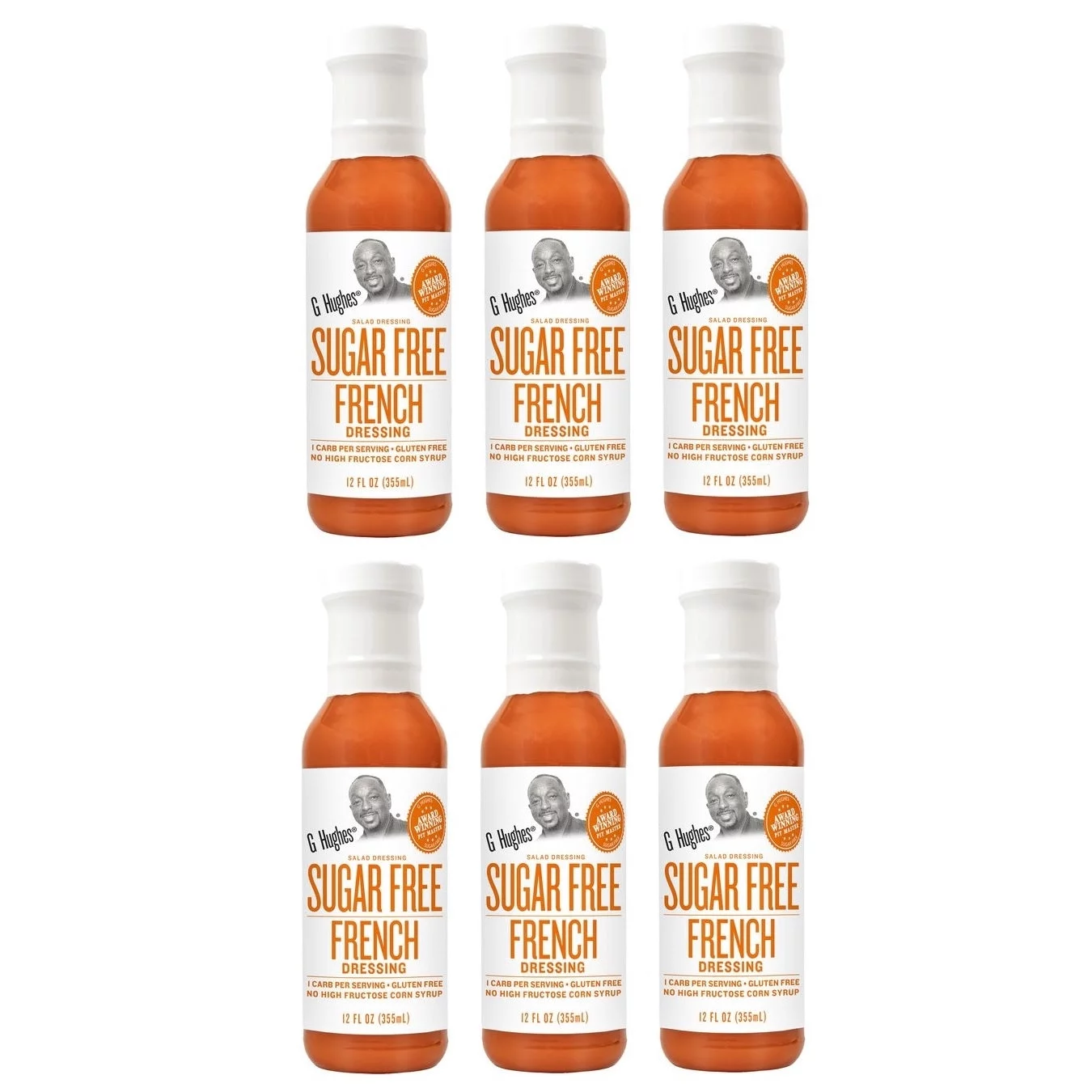 G Hughes' Sugar-Free Salad Dressings - French Style Size: 6 Bottles