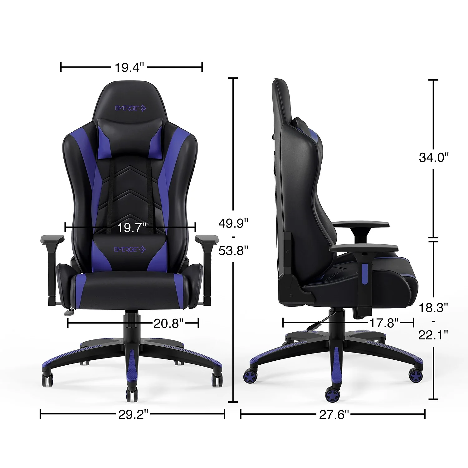 Staples Vartan Gaming Chair Blue 24326200
