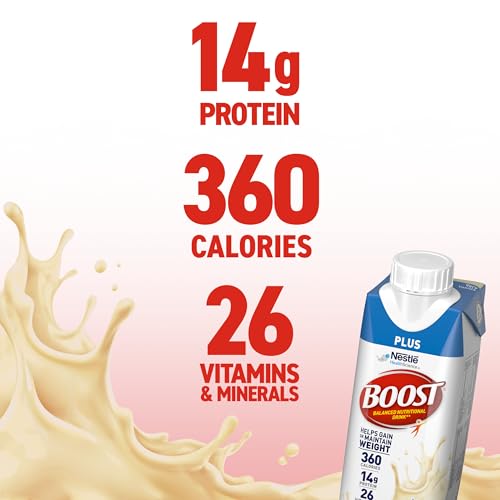 BOOST Plus Nutritional Drink, Rich Chocolate, 8 fl oz (Pack of 24)