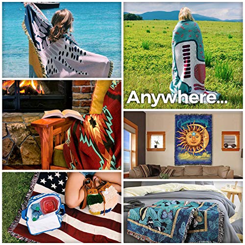 Pure Country Weavers Summon The Reaper Woven Blanket by Anne Stokes - Fantasy Gift Cotton Tapestry Throw - Made in The USA - 72