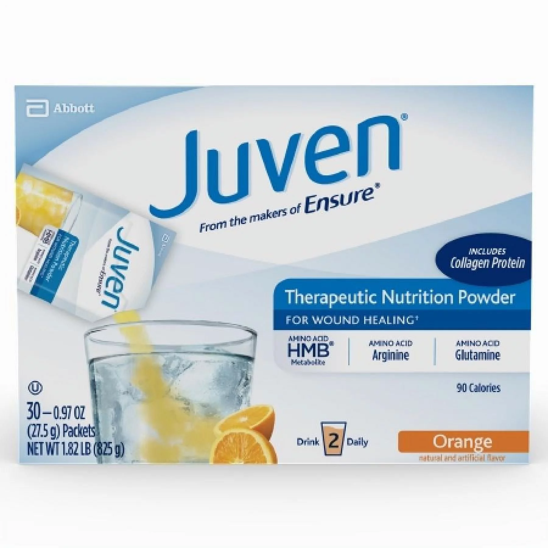 Juven Therapeutic Nutrition Powder, Orange, 1.02 ounce Individual Packet, 30 Count