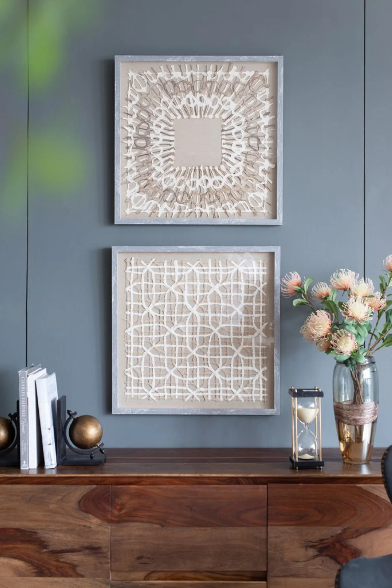 CC Home Furnishings Lucinda Shadow Box Framed Wall Art - 23.5