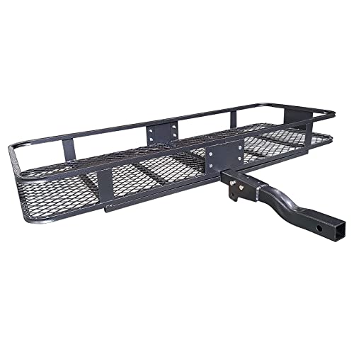 MeeFar Folding Hitch Mount Cargo Carrier Basket 60