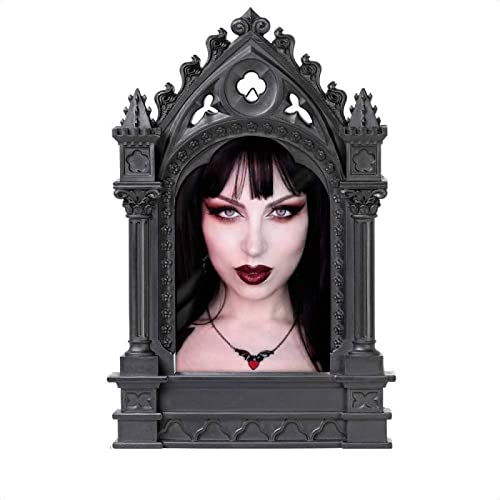 NOVIIML Photo Frame, Occult Dark Gothic Home Decor Accessory, Black Ornate Standing Frame, 6