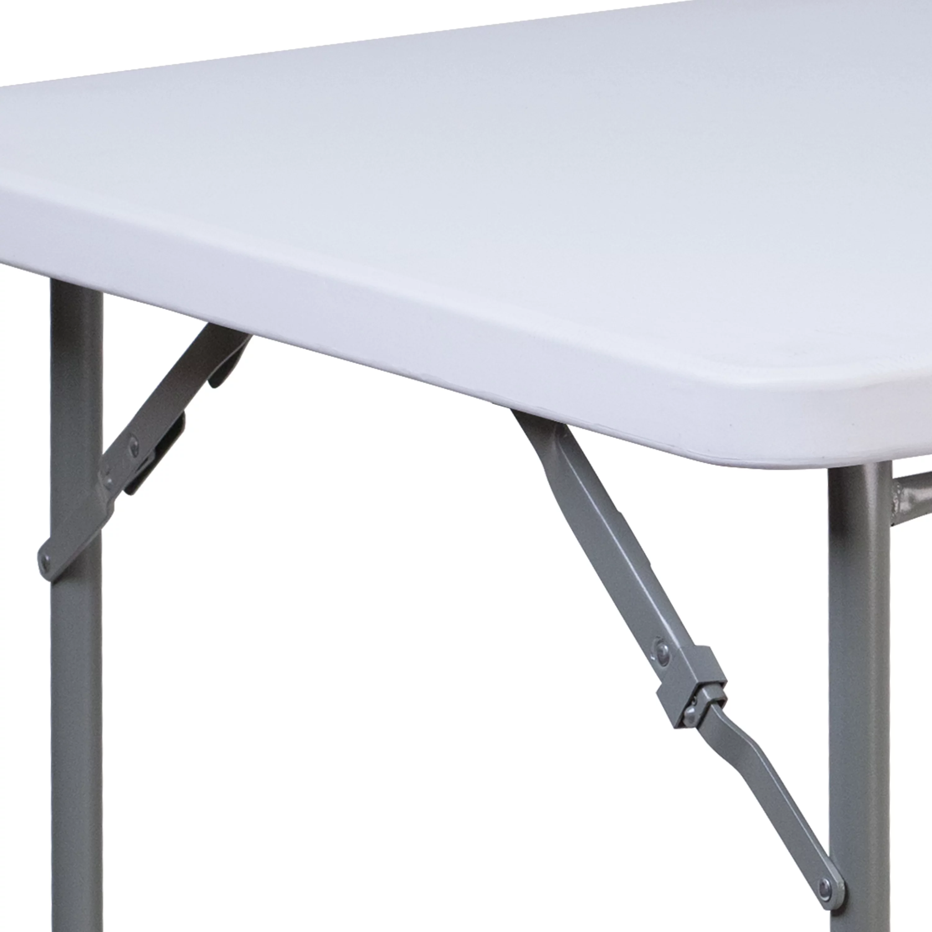 Flash Furniture 2.81-Foot Square Granite White Plastic Folding Table