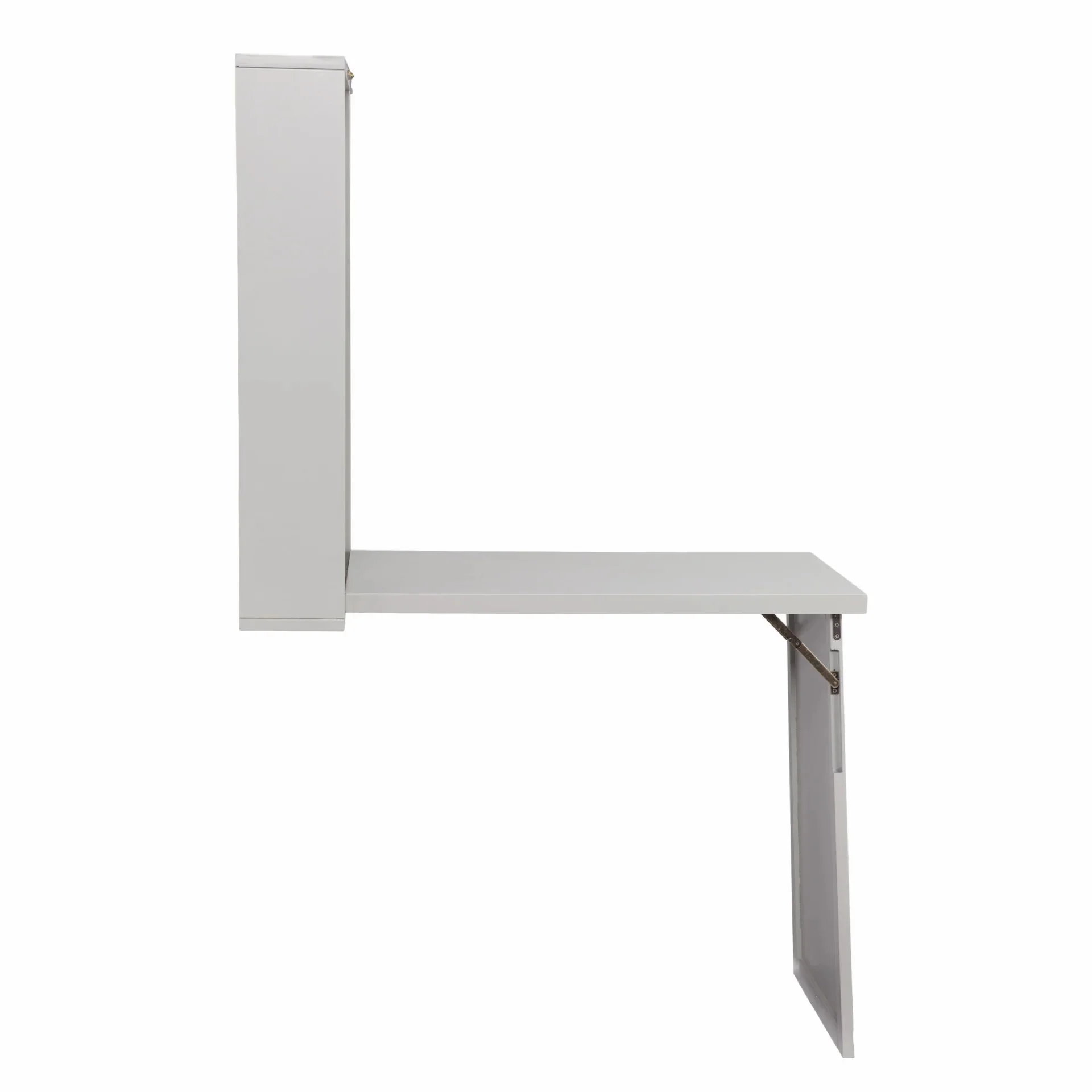 HomeRoots 402080 Gray Fold Out Convertible Wall Mount Desk