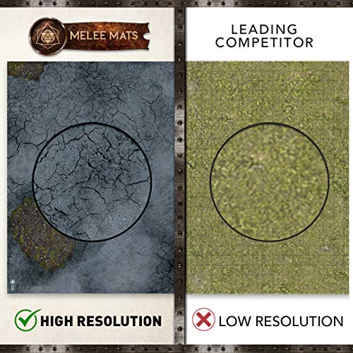 Battle Game Mat - 48x48 - Dungeons Tabletop Dragons Dice Role Playing Map - Wargaming RPG Warfare 40k Flames War - Reusable Miniature Figure Board Games - Warhammer Gaming Vinyl Mat