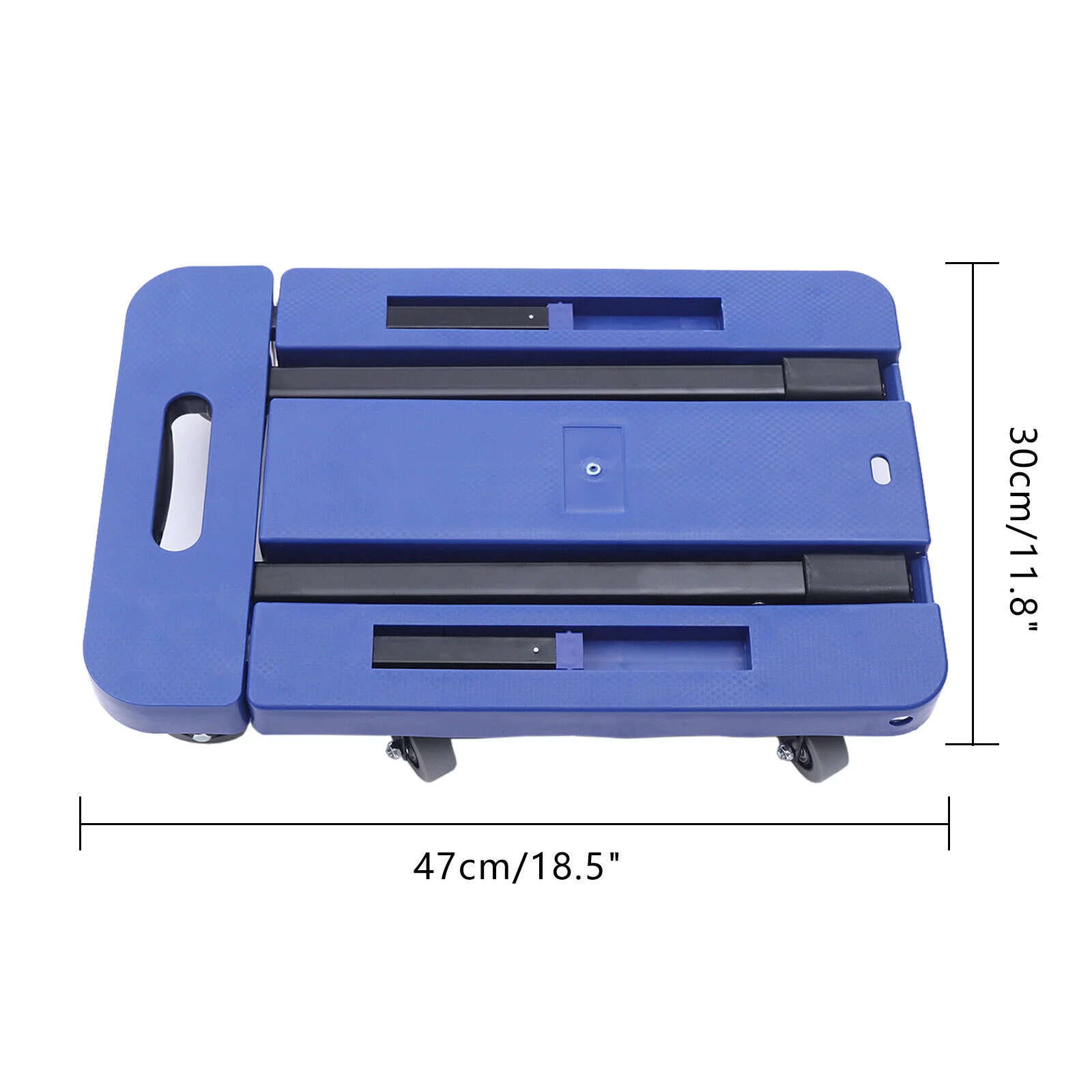 220lbs Carrying Cart Folding Dolly Trolley W/ 6 Wheels