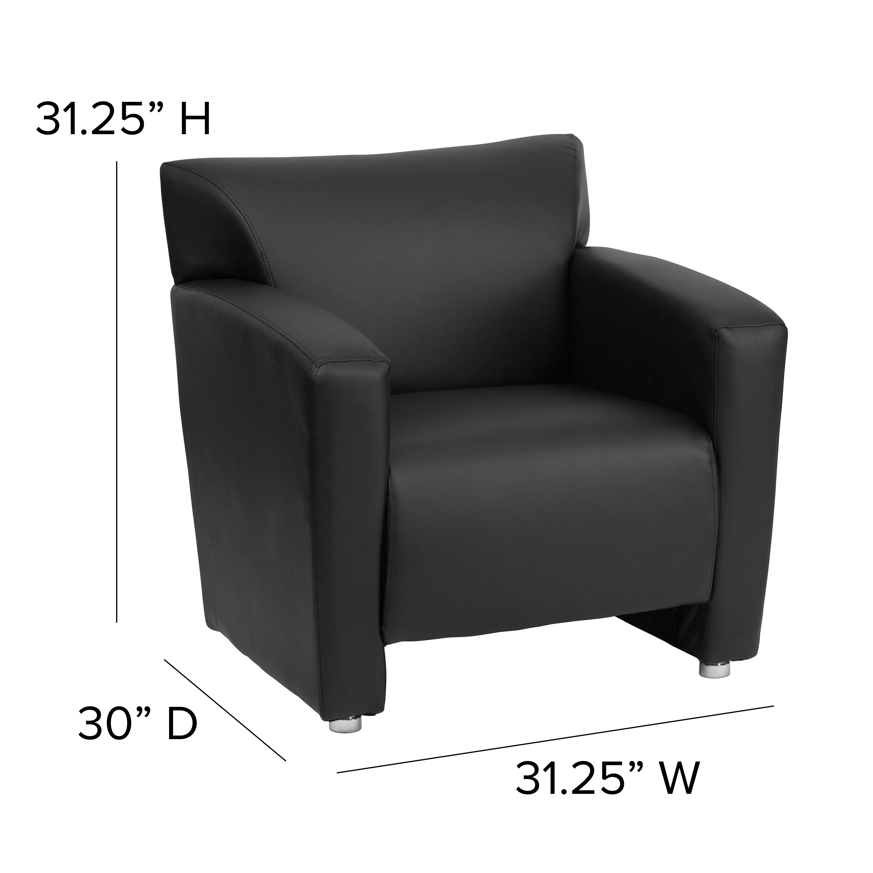 Flash Furniture HERCULES Majesty Series Black LeatherSoft Chair