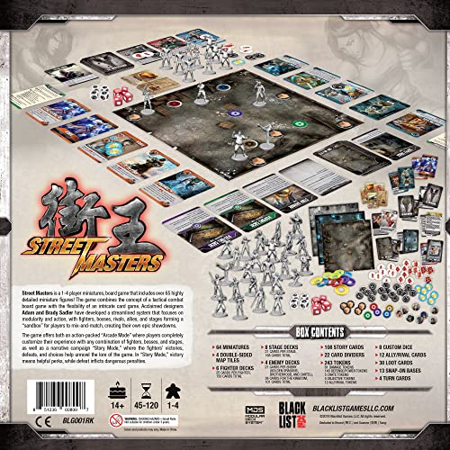 Street Masters Board Game | Cooperative Miniatures Strategy Game | Tactical Combat Game for Adults and Teens | Ages 14+ | 1-4 Players | Average Playtime 45-120 Minutes | Made by Blacklist Games