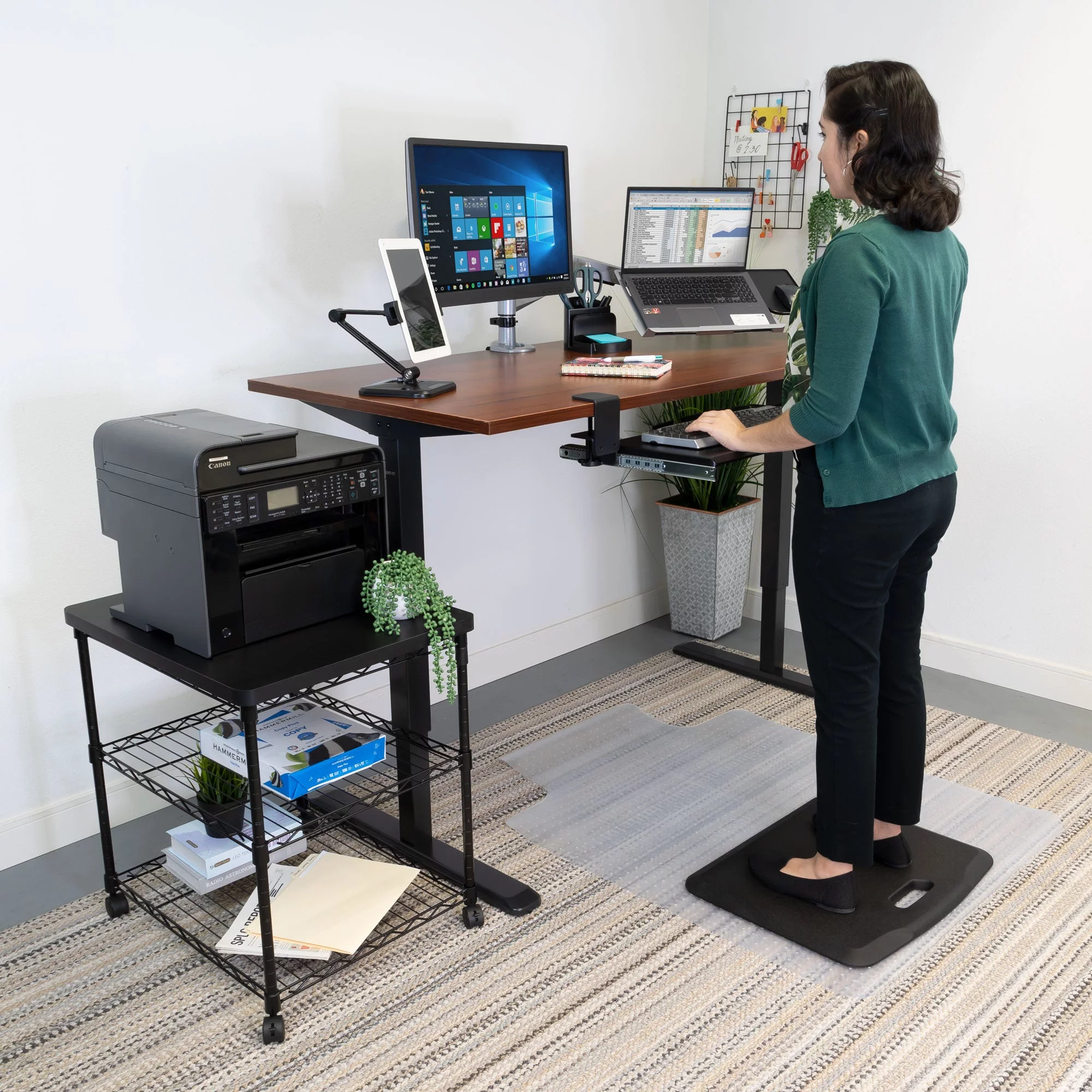 Mount-It! Hand Crank Standing Desk Frame with 55