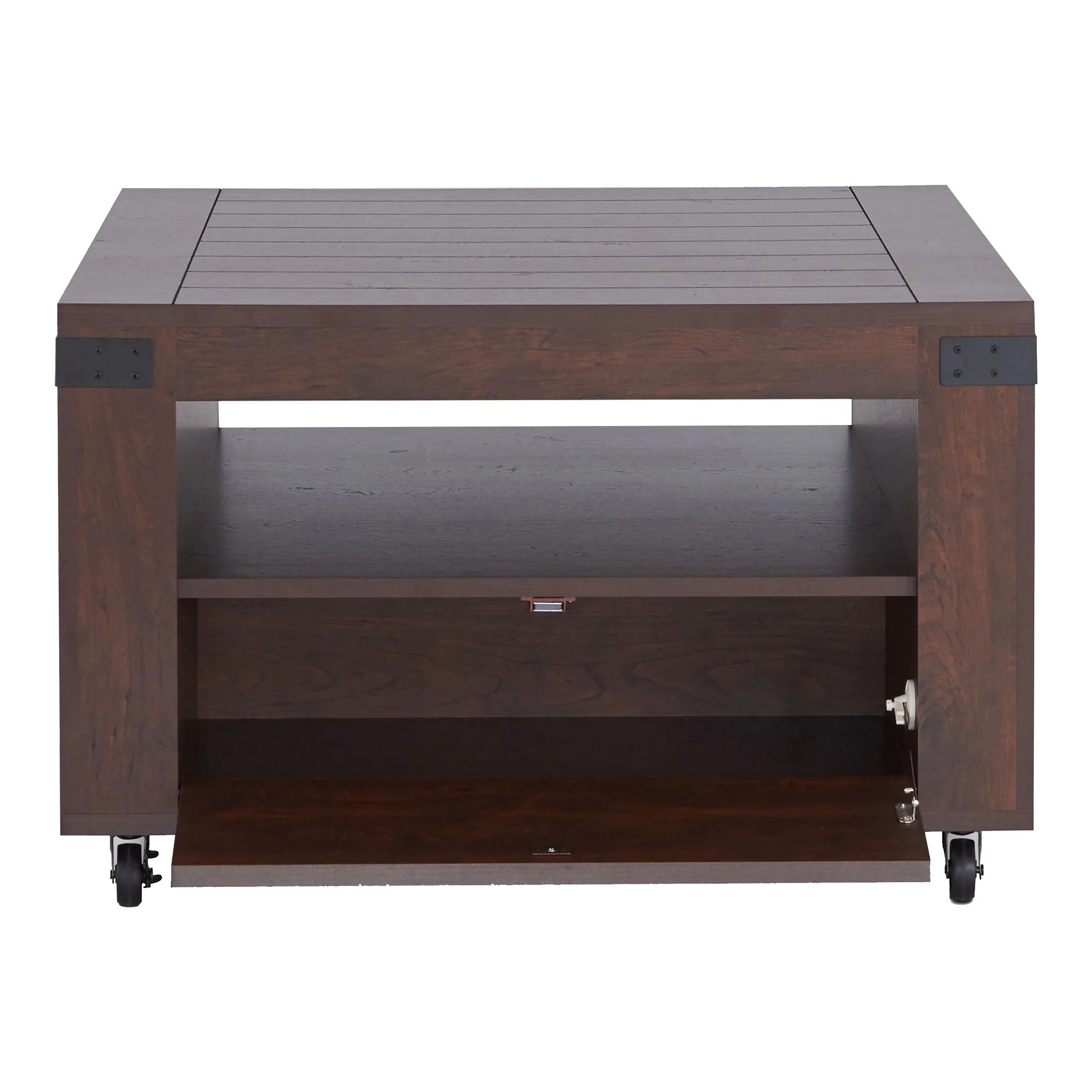 Furniture of America Babel Coffee Table with Casters, Walnut