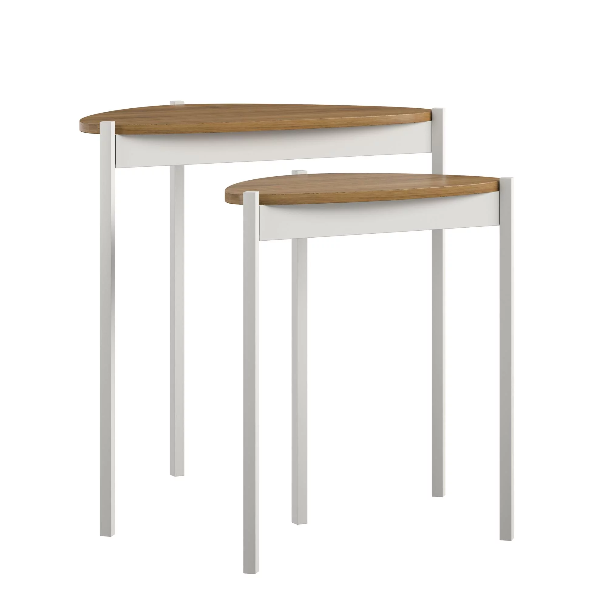 Novogratz Tallulah Nesting Tables, Walnut/White