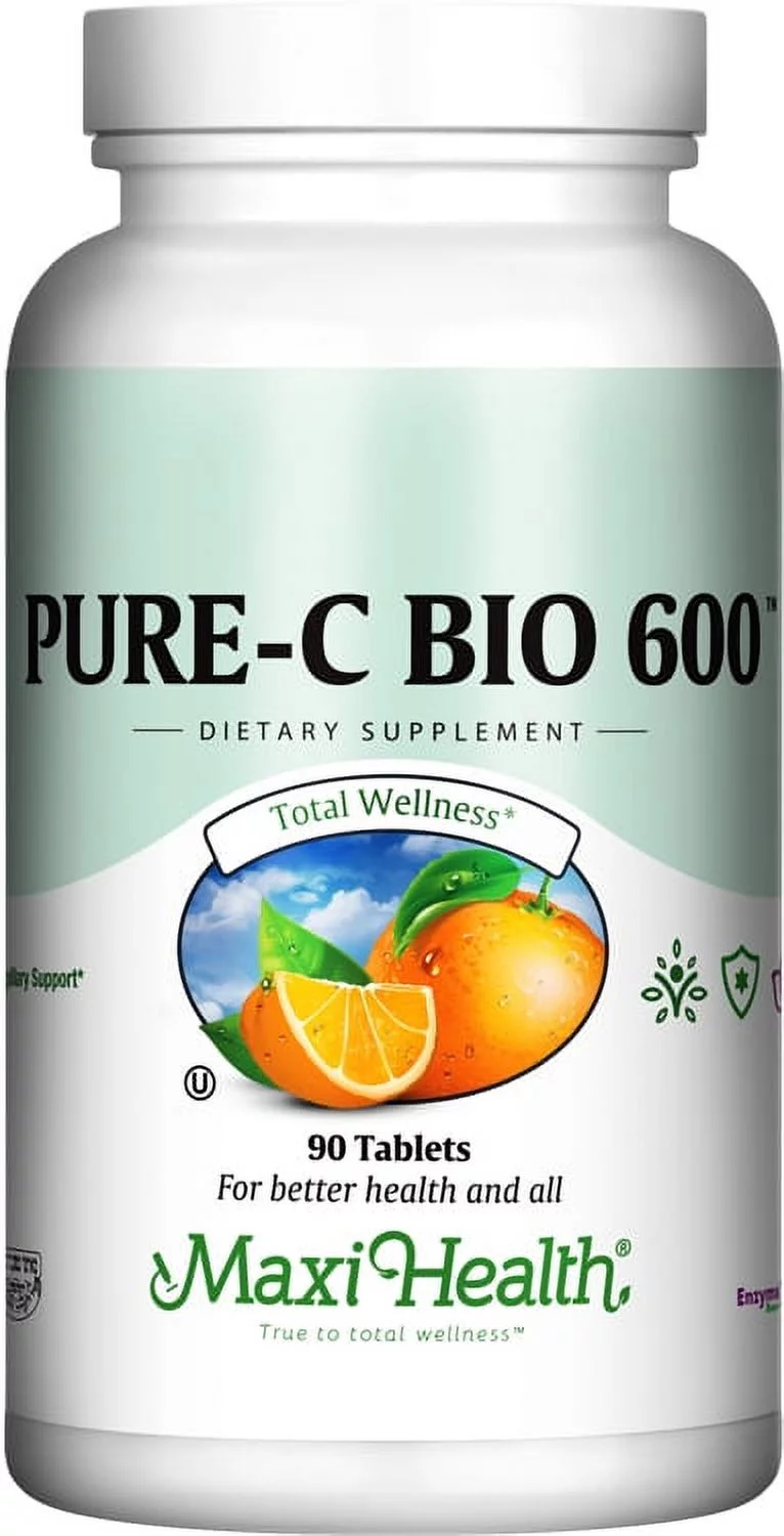 Maxi Health Kosher Pure-C-Bio Vitamin C 600 Mg - 90 Tablets