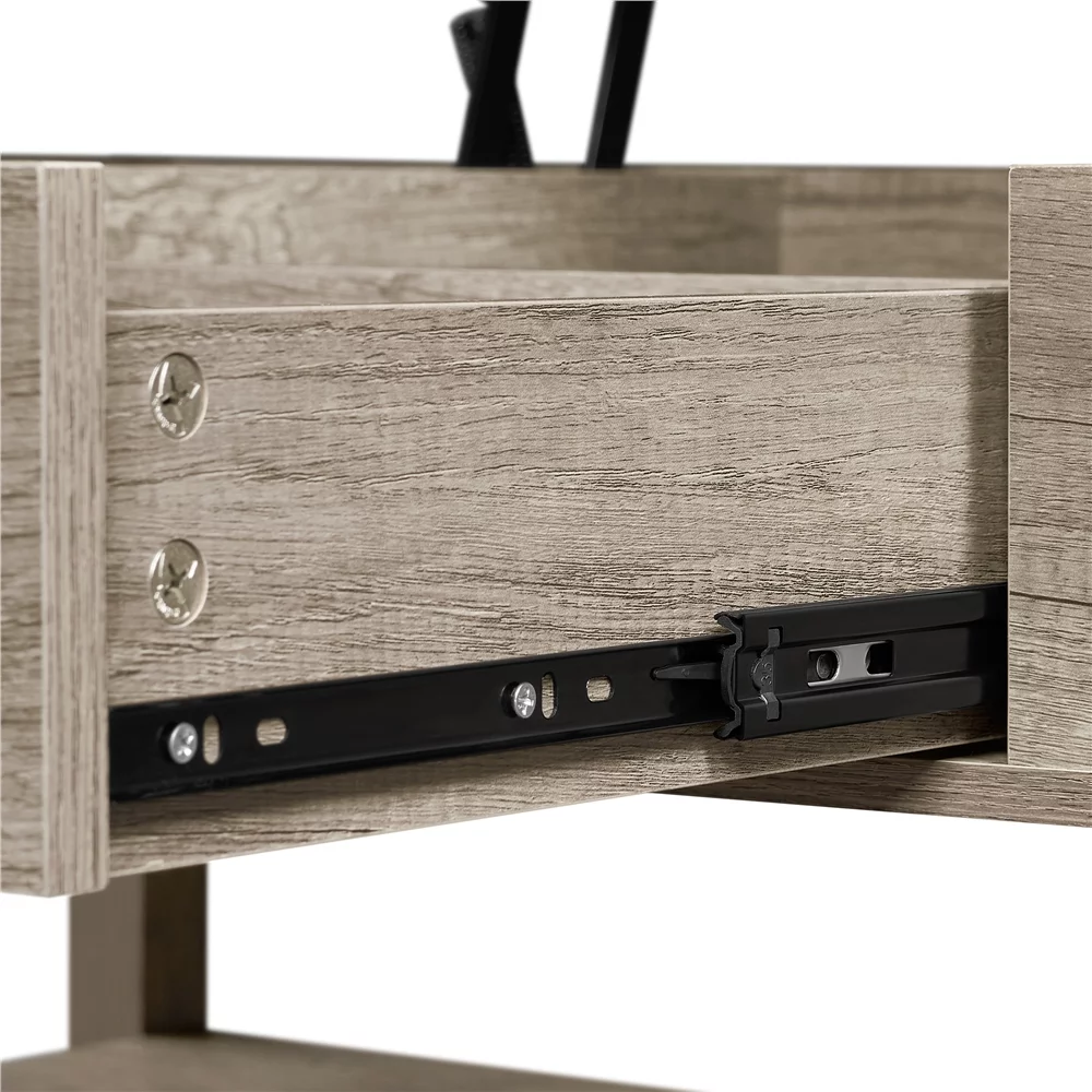 Easyfashion Modern Wood Lift Top Coffee Table Accent Table, Gray