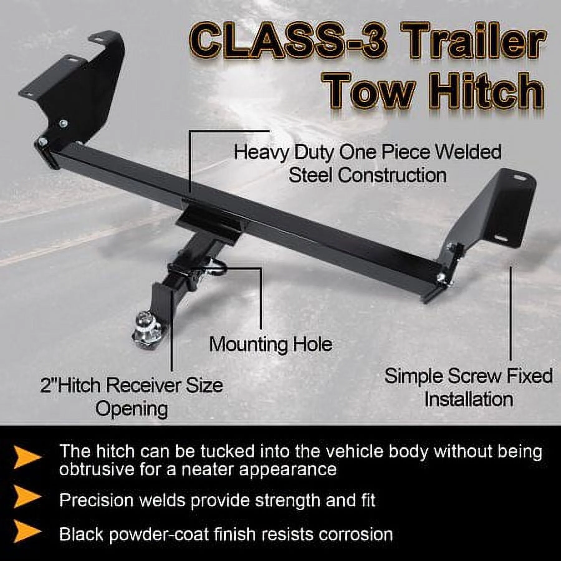 Kojem Trailer Hitch Fit for 2008-2020 Dodge Grand Caravan Class 3 Trailer Tow Hitch Receiver 2