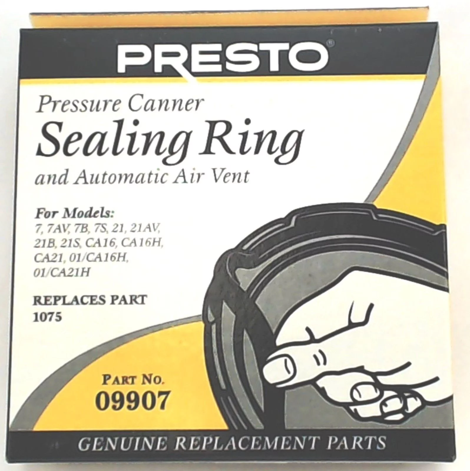 3 Pk, Presto Pressure Cooker Sealing Ring Gasket 09907