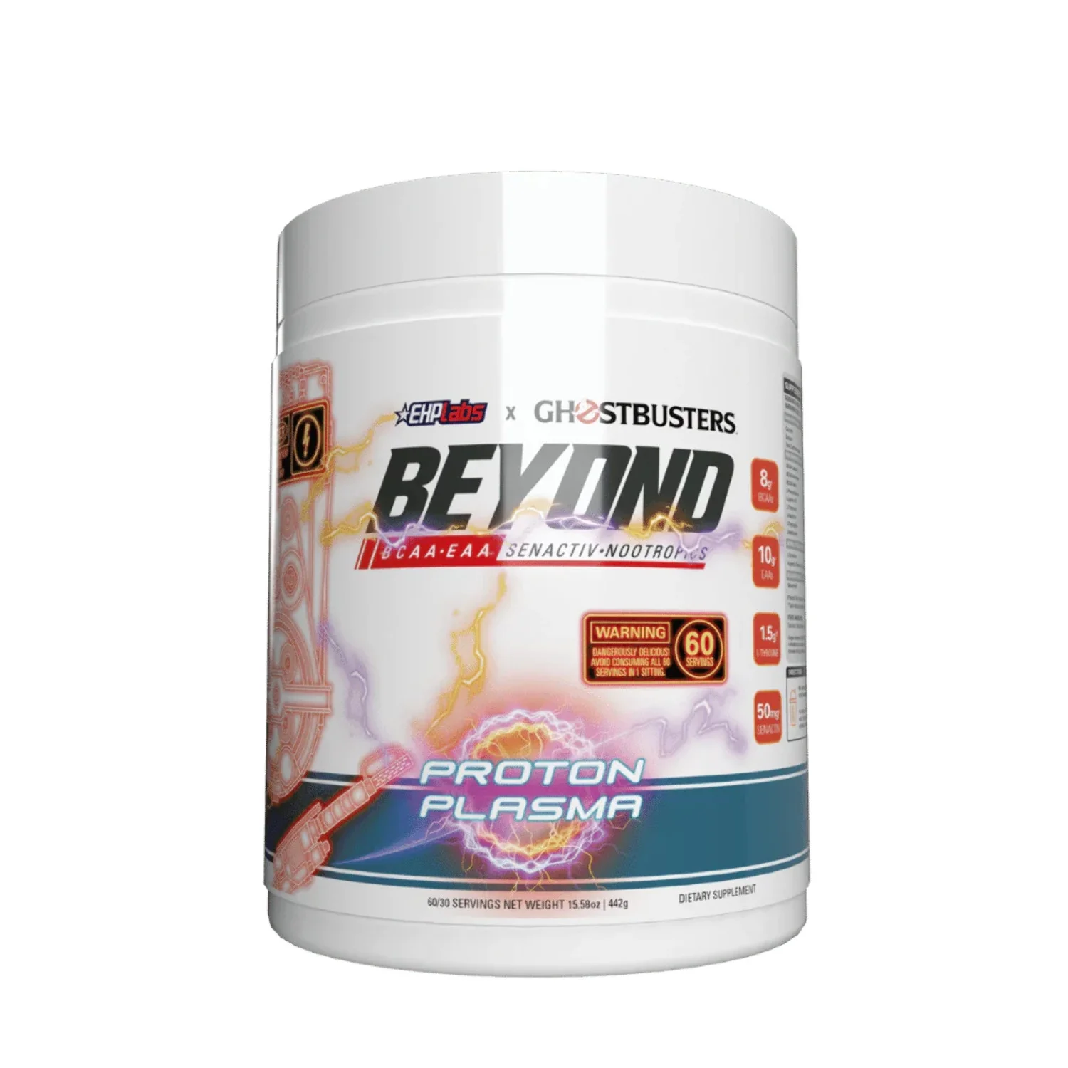 EHPlabs x Ghostbusters Beyond BCAA Powder Amino Acids Post Workout Recovery - BCAAs Essential Amino Acids EAA Powder - 10g Amino Acids Supplement for Muscle Recovery, 60 Servings (Proton Plasma)