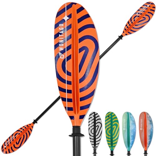 Kayak Paddle Premium Carbon Fiber Paddle with Reinforced PP + Fiberglass Blade, Floating Adjustable Kayaking Oars, 3 Piece, 220-240 cm/86-94 Inches, 240-260 cm/94-102 Inches