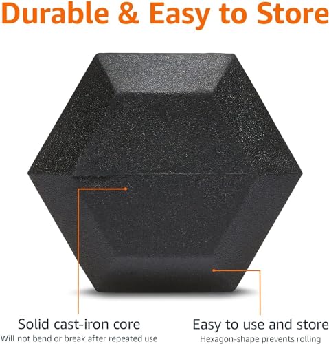 Amazon Basics Rubber Hex Dumbbell Hand Weight
