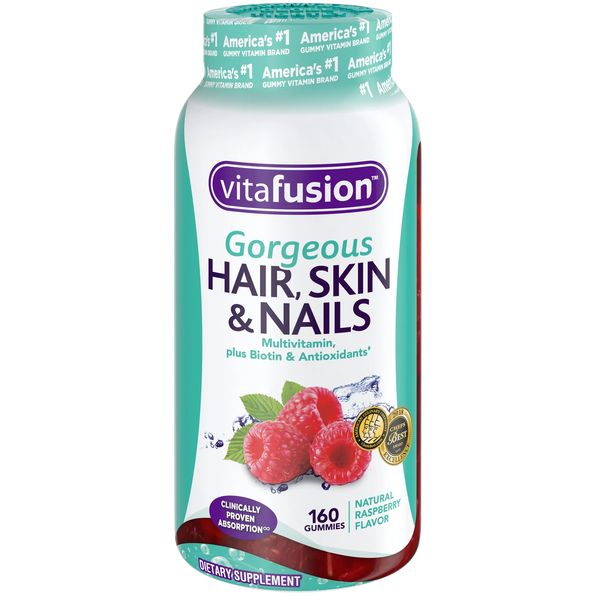 Vitafusion Gorgeous Hair, Skin, & Nails Multivitamin Gummy Vitamins, 160 ct