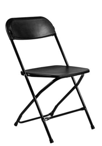 Plastic Folding Chair, 10 Pack, 650lb Weight Capacity - Indoor Outdoor, Portable, Stackable with Steel Frame - for Events, Office, Wedding, Party, Picnic, Kitchen, Dining