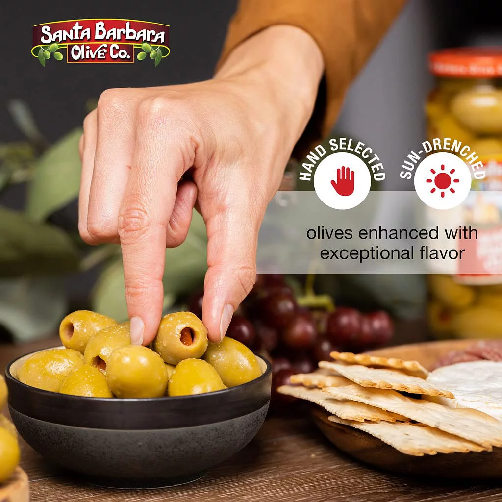 Santa Barbara 3pk Blue Cheese Stuffed Olives 5oz