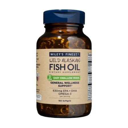 Wileys Finest Wild Alaskan Fish Oil Easy Swallow Minis 180 Softgel