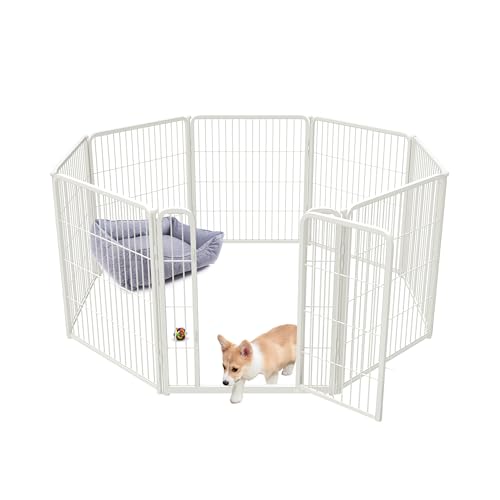FXW Homeplus Dog Playpen for Indoor Use - Stress-Free and Safe Play, Heavy Duty 32 Inch 6 Panels Dog Pen for Puppies, Small and Medium Dogs, Black│Patented