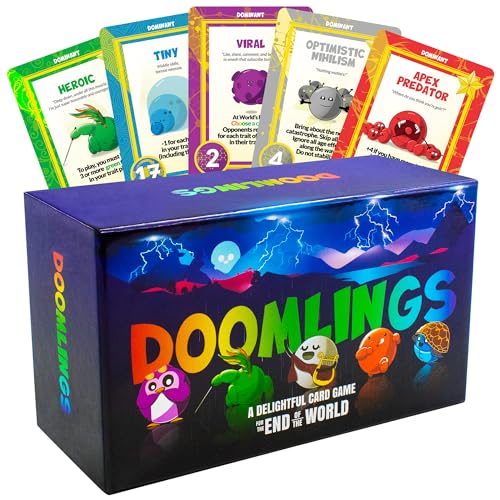 Doomlings - A Delightful Card Game for The End of The World - Best New Strategy Card Game for Kids, Adults & Teens | 2-6 Players | Perfect for Families and Travel | Easy to Learn (Deluxe Edition)