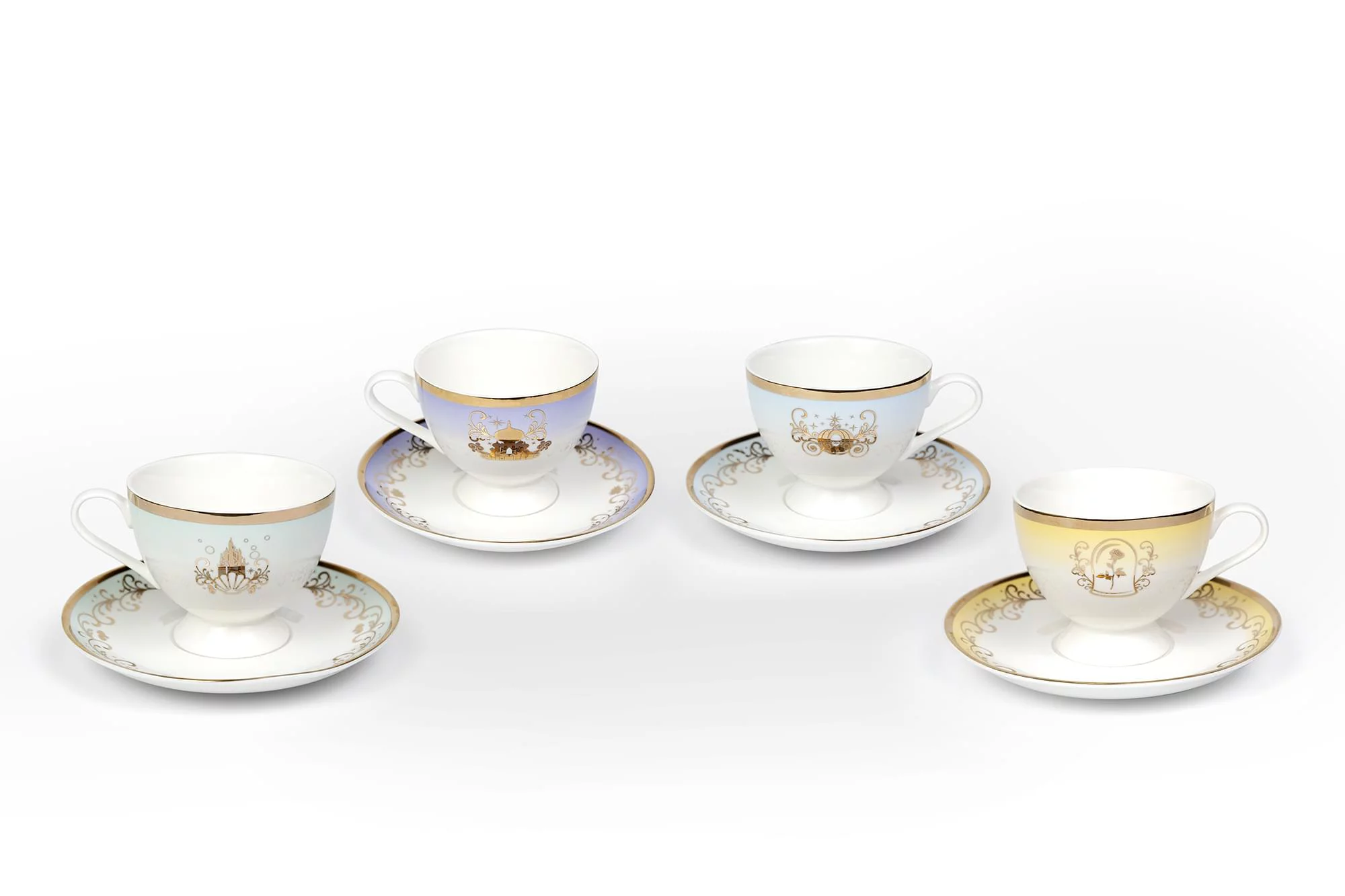 Disney Princess 13-Piece Ceramic Tea Set | Ariel, Cinderella, Jasmine, Belle